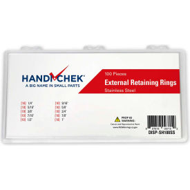 Retaining Ring External Stainless Steel Assortment 100 Pieces