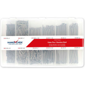 Cotter Pin Assortment Stainless Steel Plain 1200 Piece