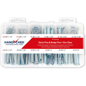 Clevis Pin and Bridge Pin Assortment Carbon Steel Plain 74 Piece