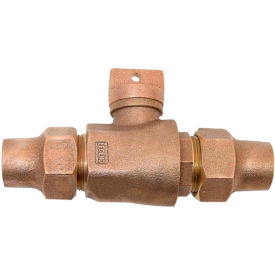3/4" T-5200NL No Lead Bronze Flare x Flare Curb Stop - 314-104NL