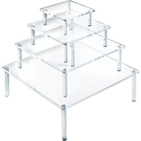 Square Acrylic Riser, Display Set Of 4