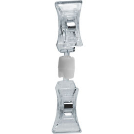 Double Clip-On Sign Holder-Clear, Pkg Qty 10