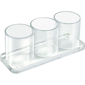 Global Approved 225573, Three Cup Acrylic Deluxe Holder