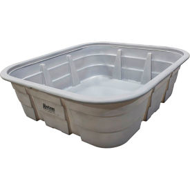 Rectangular Poly Stock Tank, Gray, 96"L x 84"W x 28-1/6"H, 750 Gallon