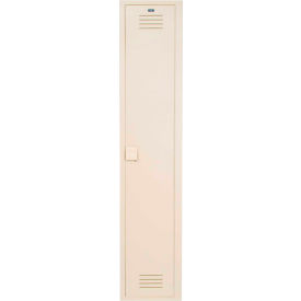 1-Tier 1 Door Lenox Plastic Locker, 12"W x 15"D x 60"H, Beige, Assembled