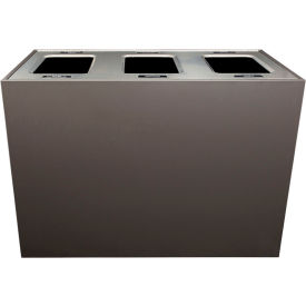 Triple XL Recycling & Trash Can, Mixed Recyclables/Organics, 84 Gal, Slate