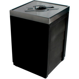 Evolve Cube Recycling Can, Multiple Recyclables, 50 Gallon, Black