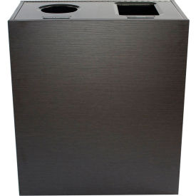 Double Recycling & Trash Can, Cans & Bottles/Waste, 30 Gallon, Black