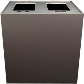 Double XL Recycling & Trash Can, Mixed Recyclables/Waste, 56 Gallon, Slate