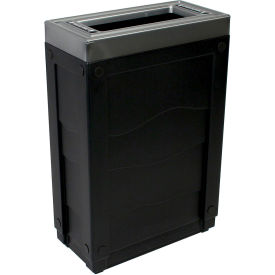 Evolve Cube Trash Can, 23 Gallon, Black
