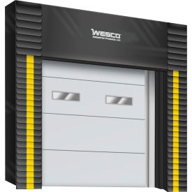 Dock Door Seal Heavy Duty 40 oz w/ Wear Pleats 8'W x 10'H 10" Projection - Black