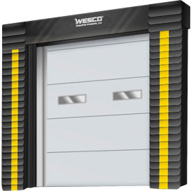 Dock Door Seal Heavy Duty 40 oz with Wear Pleats 8'W x 9'H 20" Projection - Black