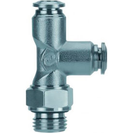 Swivel Run Tee Metal Release Collet 10mm Tube x 1/2"