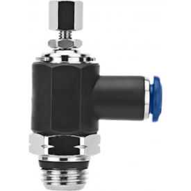 Needle Valve 8mm Tube x 3/8" Metal Release Collet Knob Adjustment