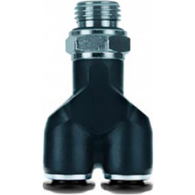 Swivel Male Branch Tee 1/8" Tube x 1/8" NPTF
