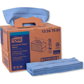 Industrial Paper Wiper, 4-Ply, 12-4/5" x 16-1/2", Blue, 180 Wipes/Box