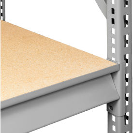Extra Shelf Level For Bulk Storage Rack, Wood Deck, 74"W x 24-1/4"D x 3-5/8"H, Medium Gray