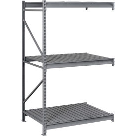 3 Level, Bulk Storage Rack, Steel Deck, Add On, 52-3/16"W x 36-1/4"D x 84"H, Color: Medium Gray
