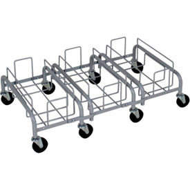 Waste Watcher Metal Triple Dolly, Gray