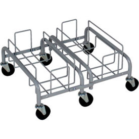 Waste Watcher Metal Double Dolly, Gray