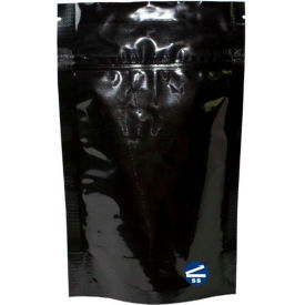 Child Resistant Flat Bags, 3-3/4"W x 4"L, 5 Mil, Black, 250/Pack