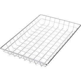 Plain Steel Chrome Plated Wire Nesting Basket 18"L x 12"W x 2"H, Qty 5+