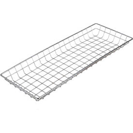 Plain Steel Chrome Plated Wire Nesting Basket 26"L x 10"W x 2"H, Qty 5+