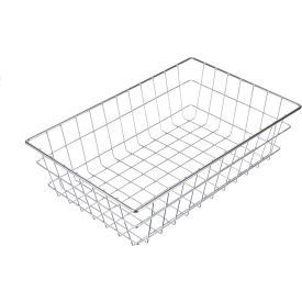Plain Steel Chrome Plated Display Basket 20"L x 14"W x 5"H Qty 1-4