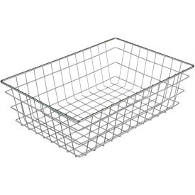 Plain Steel Chrome Plated Display Basket 18"L x 14"W x 6"H Qty 1-4
