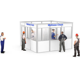 Modular Wellness Center, Gray Vinyl Int & Ext, 12' x 12', 4-Wall, 3 Window