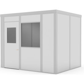 Modular Inplant Office with 1 Window, Class A, 8'Wx10'D, Gray