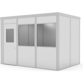 Modular Inplant Office W/2 Windows, Class C, 8'Wx12'D, Gray