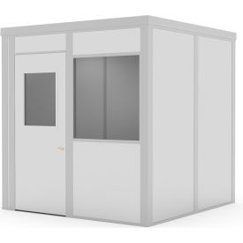 Modular Inplant Office with 1 Window, Class C, 8'Wx8'D, Gray
