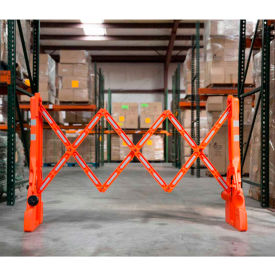 Multi-Gate Expandable Portable Barricade, Orange & White, With Connector