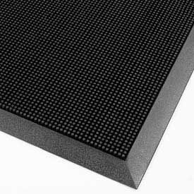 Finger Scrape Entrance Mat 3/8" Thick 2-5/8' x 3-1/4' Black
