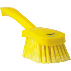 Short Handle Washing Brush- Soft/Split, Yellow