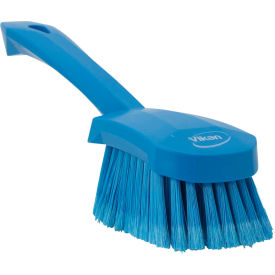 Short Handle Washing Brush- Soft/Split, Blue