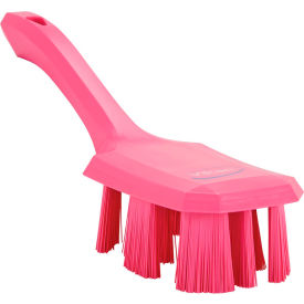 Short Handle Scrubbing Brush- Stiff, Pink