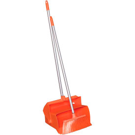 Lobby Dustpan w/Broom, Orange