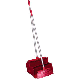 62504 Lobby Dustpan w/Broom, Red