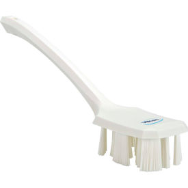 UST Long Handle Scrubbing Brush- Stiff, White