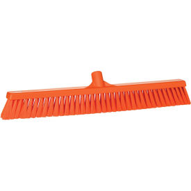 24" Small Particle Push Broom- Soft, Orange