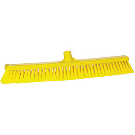 24" Small Particle Push Broom- Soft, Yellow