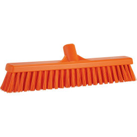 16" Combo Push Broom- Soft/Stiff, Orange