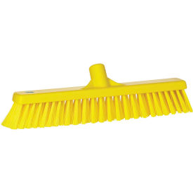 16" Combo Push Broom- Soft/Stiff, Yellow