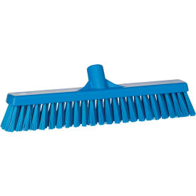 16" Combo Push Broom- Soft/Stiff, Blue