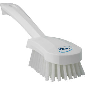 Short Handle Scrubbing Brush- Stiff, White