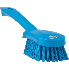 Short Handle Scrubbing Brush- Stiff, Blue