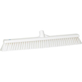 24" Combo Push Broom- Soft/Stiff, White