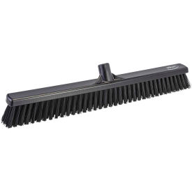 24" Combo Push Broom- Soft/Stiff, Black